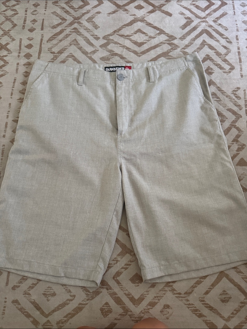 Quiksilver Men's Light Tan Flat Front Shorts